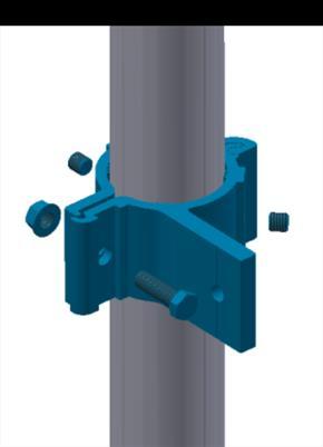 Brace to Pipe Cap Attachment Where bracing is required, the Brace can be installed onto the Post Cap on one end as shown.