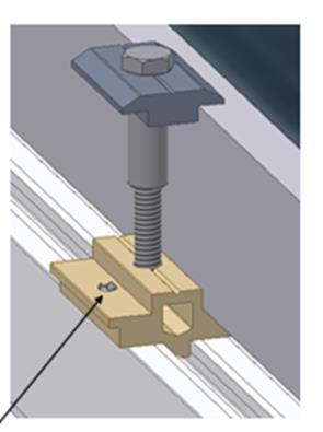 Landscape End Clamp Installation End Clamps are used at the ends of a row of PV panels.