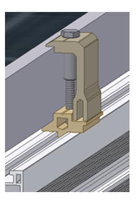 Thread the 1/4 Collar Bolt onto the top of the T- Bolt as shown.