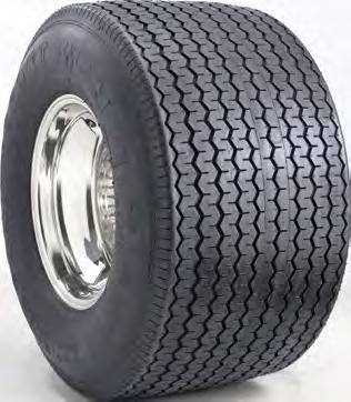 SPORTSMAN PRO High performance street legal tire for hot rods, t-buckets, and muscle cars that have shortened rear ends and tubbed fender wells.
