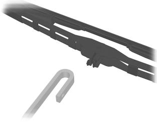 Slide the wiper blade to the side. 6 E93783 1. Lift the wiper arm. 2.