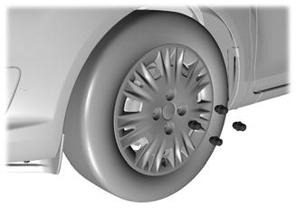 Wheels and Tires WARNINGS Do not lay alloy wheels face down on the ground, this will damage the paint. Note: The spare wheel is located under the floor cover in the luggage compartment. 1.