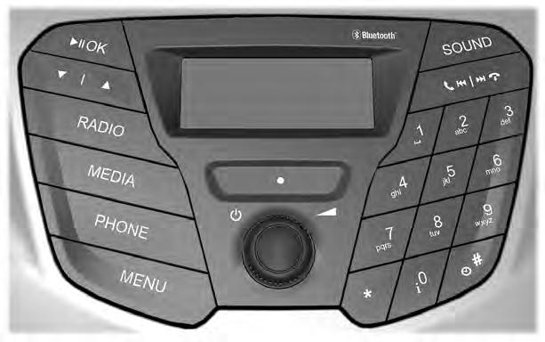 Audio System N A B C M D L K E J F I H G E207454 A B C D D E Display: Shows the status of the current mode selected. Microphone: Use microphone to talk during phone calls.