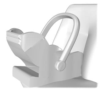 E133140 Note: Children should be properly restrained in a rear seating position whenever possible. When using a child safety seat ensure that the rear seat back is in the most upright position.