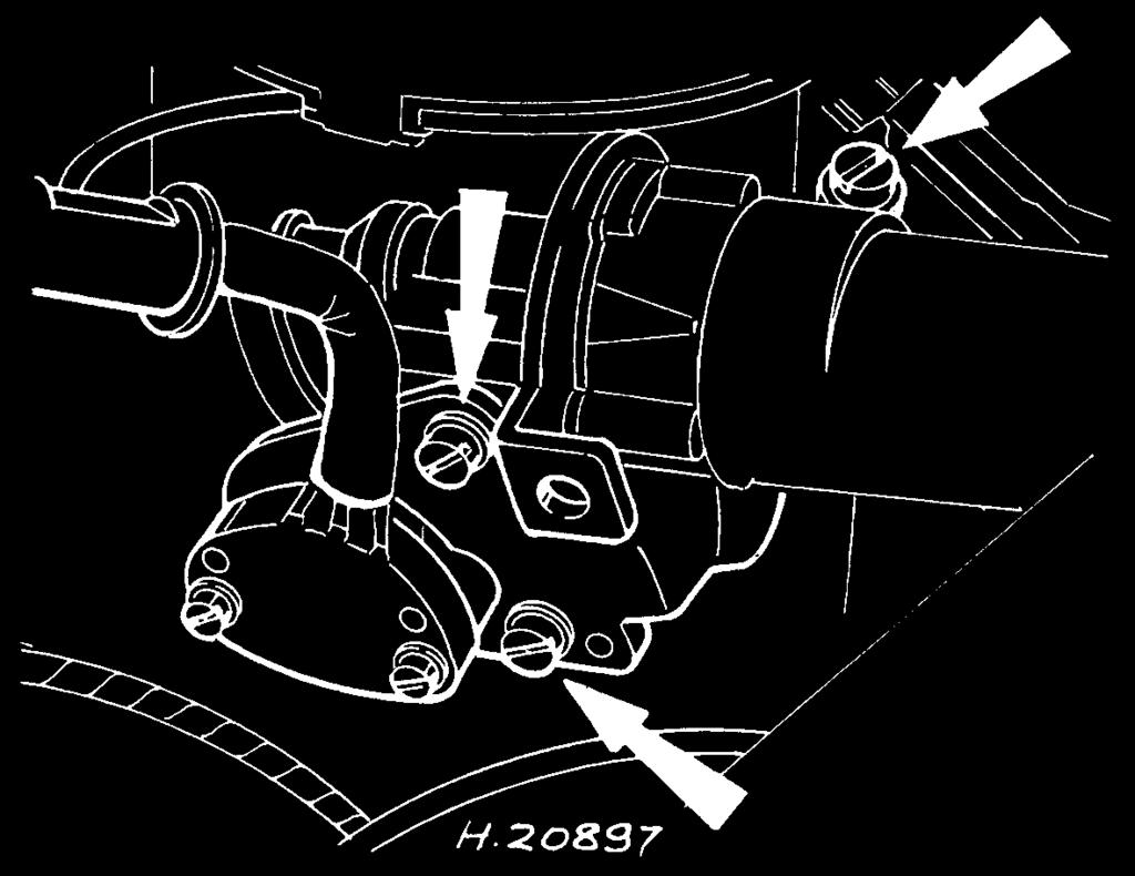 29 Undo and remove the motor support bracket screws, and remove the bracket complete with the motor from the CFi unit (see illustration).