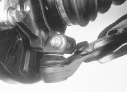 Check for free play or insecurity at the wheel bearings, suspension balljoints, or suspension mountings, pivots and attachments.