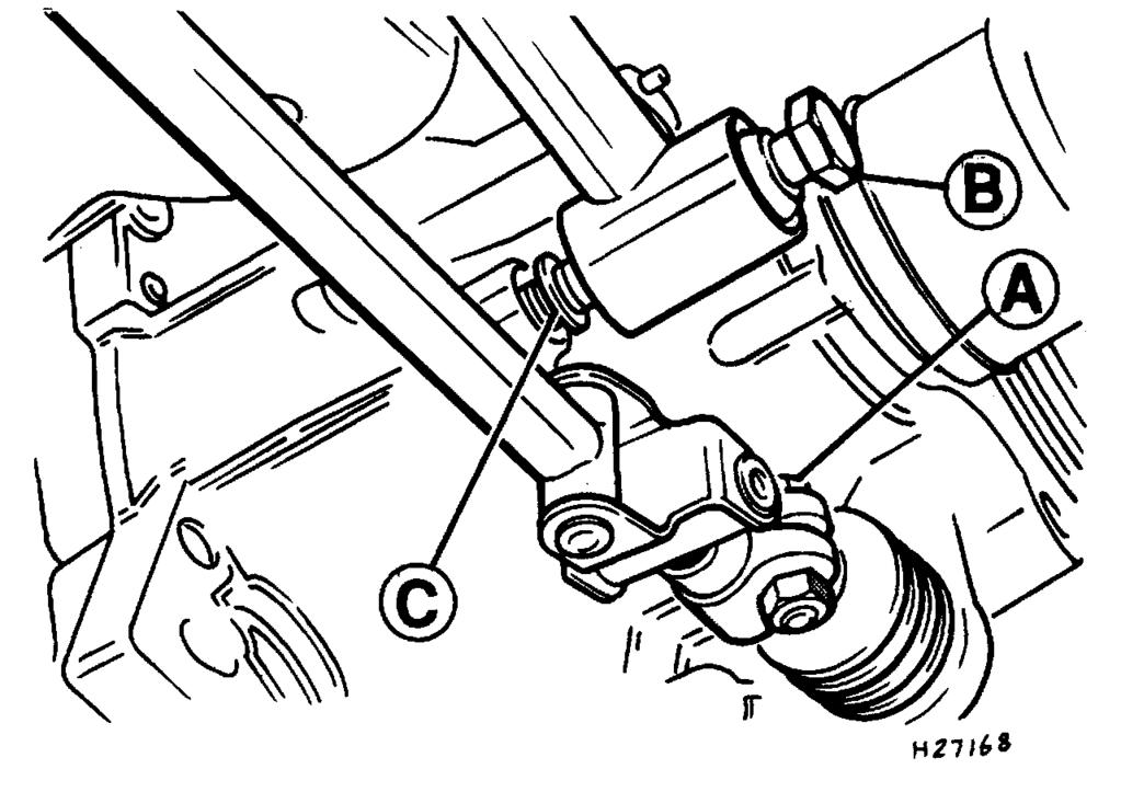 On EFi and SEFi models, unscrew the union nut to detach the fuel line from the fuel rail; release the retaining clip to detach the return pipe from the pressure regulator.