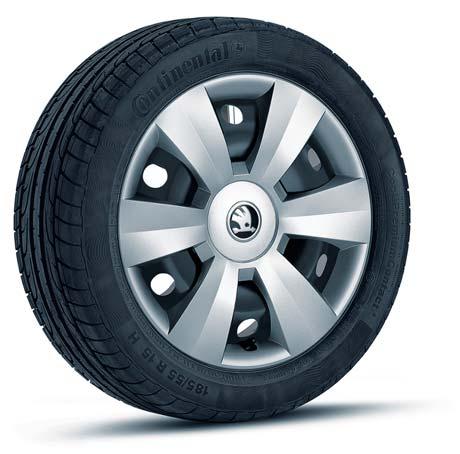 215/45 R16 tyres in white design, brushed (6V0
