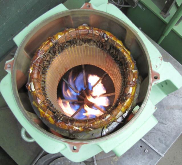 Motor Safe Stripping Method The outer diameter is heated to just above insulation class rating