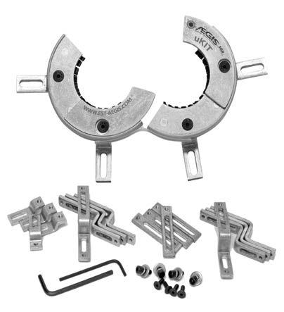 Split Ring AEGIS SGR ukit Includes: (1) AEGIS SGR Bearing Protection Ring (4) universal brackets of each size - 16 total Hardware for