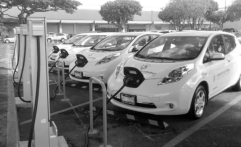 Located near a tourist site (plantation) (e) Site E: Located at a hotel To cover a wide area, the EV DCFCs were installed at five sites around Maui, with a further 15 sites planned.