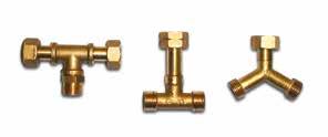 LPG flexible hose - FF inlets in brass Manifold spare parts With anti-torsion handle.