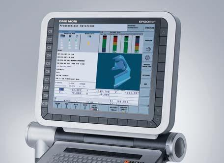 Siemens 840D solutionline + New SINUMERIK Operate user interface + 3D simulation + Fast network connection + 2 GB of memory + Fast editing of large programs + Easy, graphically supported setup +