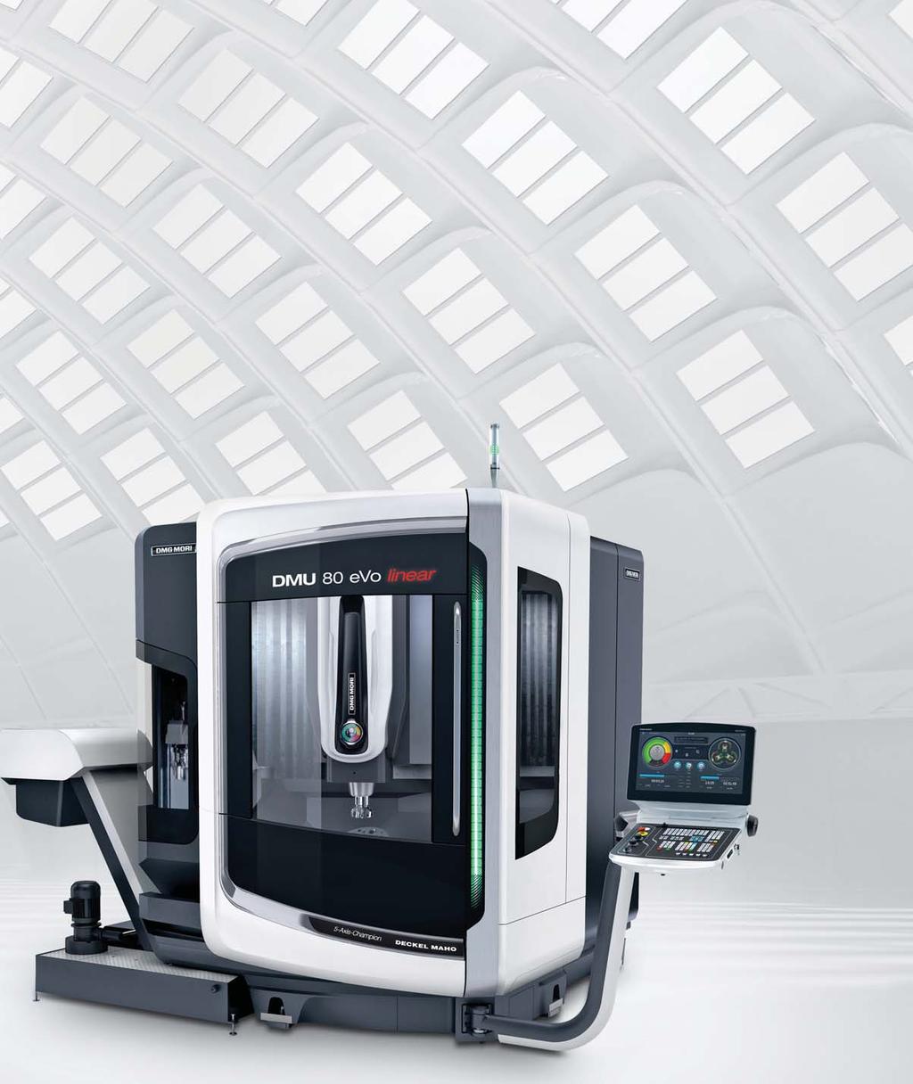DMU 40 / 60 / 80 evo highlights + The revolutionary machine design brings unmatched rigidity and precision as well as impressive accessibility with the largest work area - all on a compact footprint