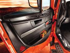 the cab features a new heated and ventilated seat with height-adjustable, integrated seat-belt.