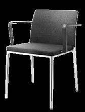 Ceno Conference chairs Upholstery material 47 54 60 63 66 67 74 87 Medium-height backrest 47 80 52 54 ( 18½" 31½" 20½" 21¼") 361/5 With seat and back cushion, Stackable 8 high free-standing Frame