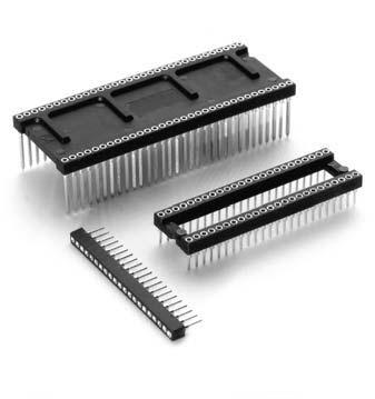 DUAL-IN-LINE SOCKETS Shrink DIP Sockets and Strips Solder Tail and Wrapost Series 117, 127, 217 227, 317, 327 High density DIP sockets and strips for devices featuring Solder tails use MM #1802