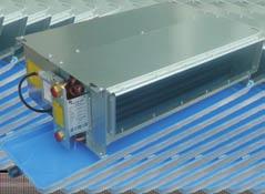 The unit casing is made of galvanized steel. Powder coating cabinet is for option.