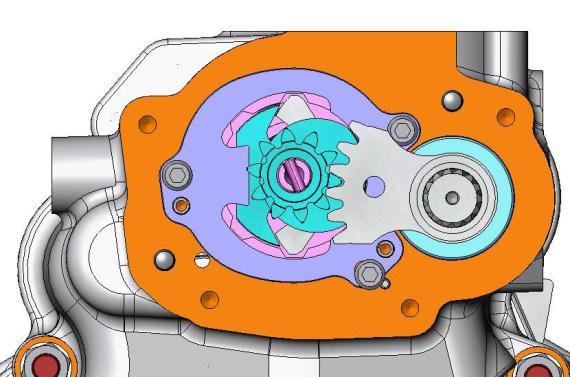 Now install the ratchet mechanism onto the back of the Selector Housing: The RD6-066 Stop Plate, H6S-SEQ-031 Pawl Carrier, Z-092 Pawls, Z-093 Springs, Thrust Bearings and Washers and also the