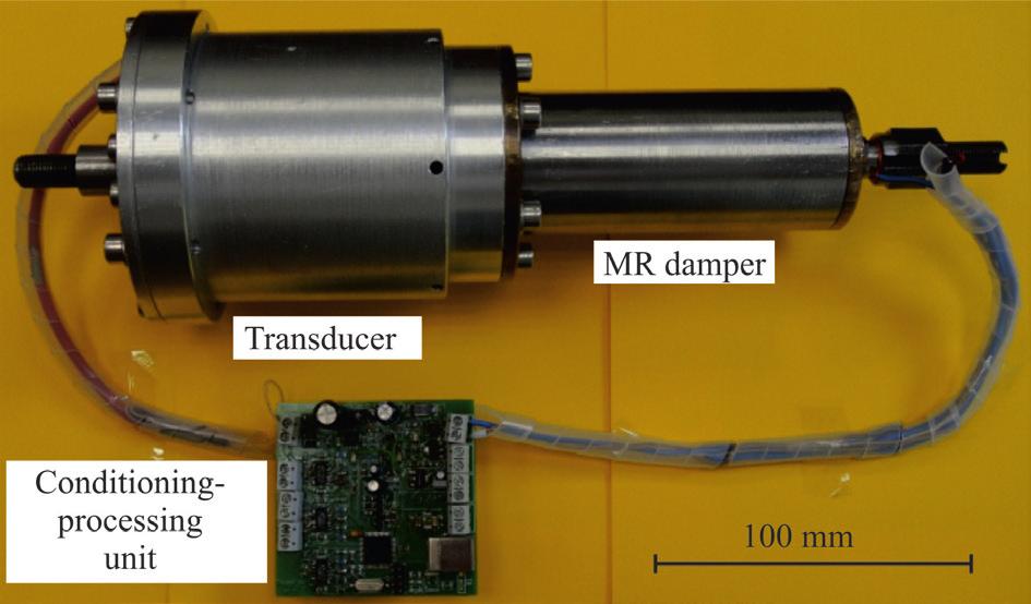 The design structure of the rotary MR damper with energy harvesting capability is shown in Fig. 3.