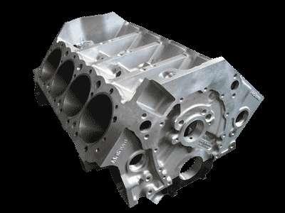 BLOCKS MOTOWN Expanded Water Jackets Small Block Chevy ALUMINUM BLOCKS From any angle, this aluminum block is the class of the SBC field.