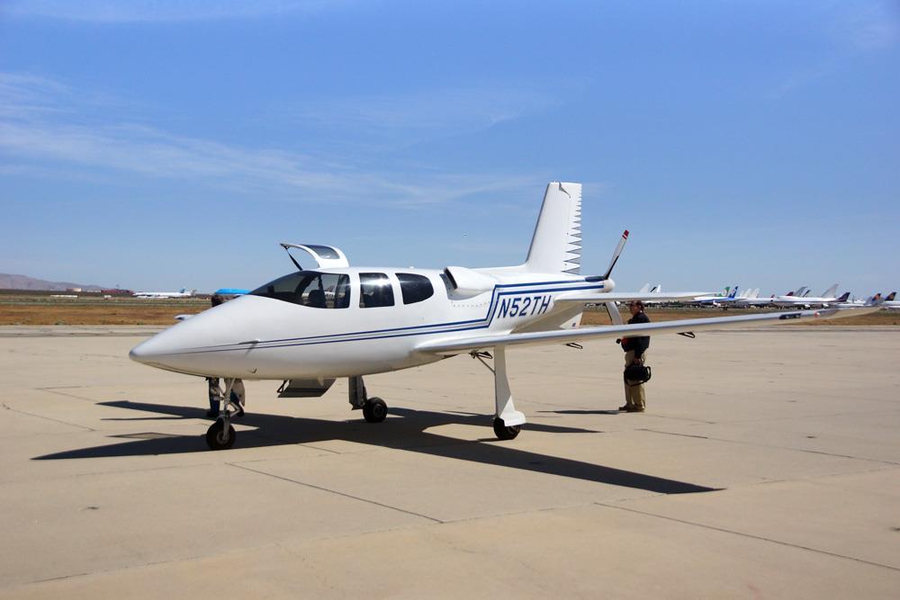 Tom Hastings flew his rare Cirrus VK-30 to Mojave on Saturday from the San Fernando Valley.