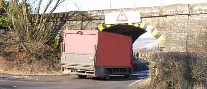 Vehicle Height Low and arched bridges should be well signposted and will indicate which part of the bridge is safest to pass under.