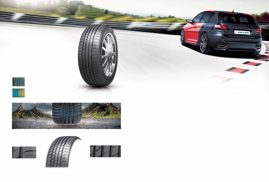 HIGH PERFORMANCE TYRE ATREZZO ELITE Wet Performance: Dry Performance: Ride Comfort: Quietness: Tread Life: Four wide main grooves and tread sipe design effectively drain water to improve wet grip.