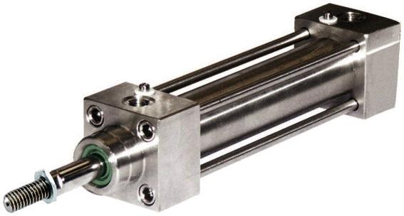 ANTI-CORROSIVE CYLINDERS WITH TIE RODS 32 to 125 mm - double acting - ISO 15552 with adjustable pneumatic cushioning NS Series S FEATURES The cylinders are designed for use in corrosive environments: