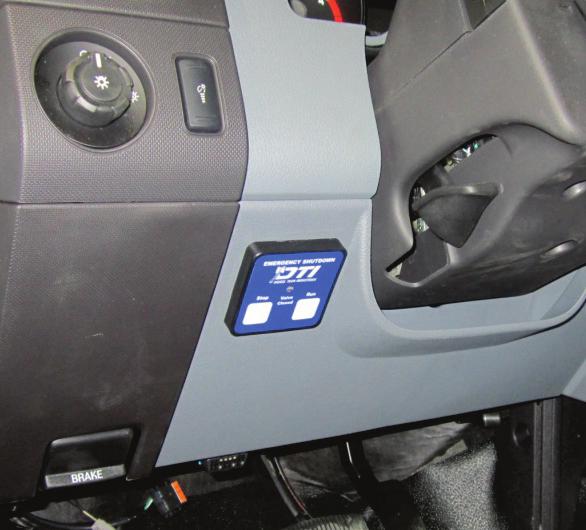 Make sure to not drill the hole too large. After cleaning the surface thoroughly, pass the dash controller wire through the back of the hole and plug it into the back of the dash controller.