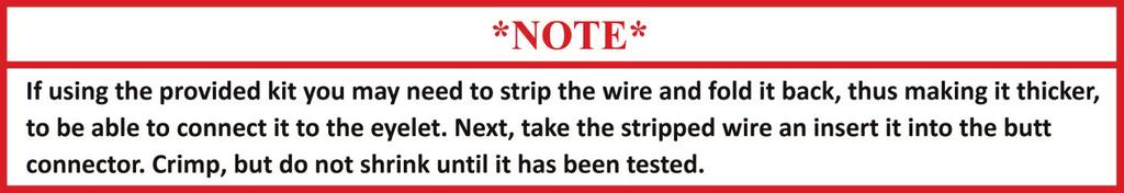 The first step towards completing the wire connection is to begin with the negative end.