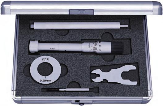 22 Three-point Internal Micrometers 00914007 Application range from 6 up to 100 mm / 0.