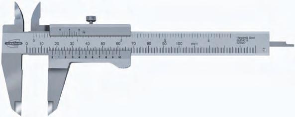 4 Vernier Precision Calipers Calipers 00534012 00534011 00524001 The finest of vernier calipers for precise measurements n Made of stainless steel n Satin-chrome finished scale and vernier n