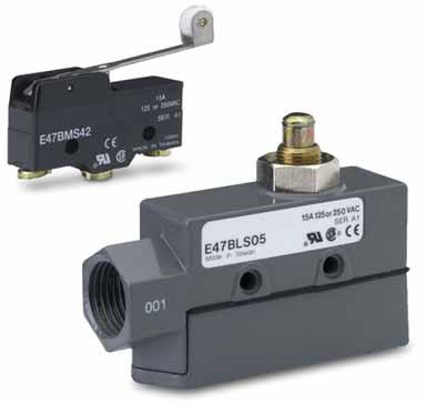 .1 Limit Switches E47 Precision Switches E47 Precision Switches Contents Description E47 Precision Switches Product Selection Basic Switches...................... Enclosed Switches.................... Accessories.