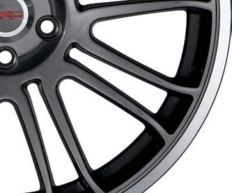the 18-in. 5-spoke alloy wheels 12, available in silver or black matte finish. 18-in. x 7.