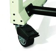 Universal accessories and options TechBench may be configured with heavyduty dual-locking casters for increased