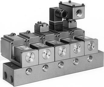 Series VT325 Manifold Specifications Series VT325 Manifold Model has a B mount style with common exhaust.