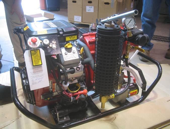 Figure 1. Remstar modified BB4 pump and Remstar control box from Wildfire Equipment Inc. Wildfire Environmental Inc.