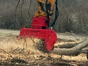 Bull Hog Excavator Attached to an excavator, the Bull Hog mulchers are perfect for clearing trees in places that could be difficult to reach with other track or wheeled carriers.