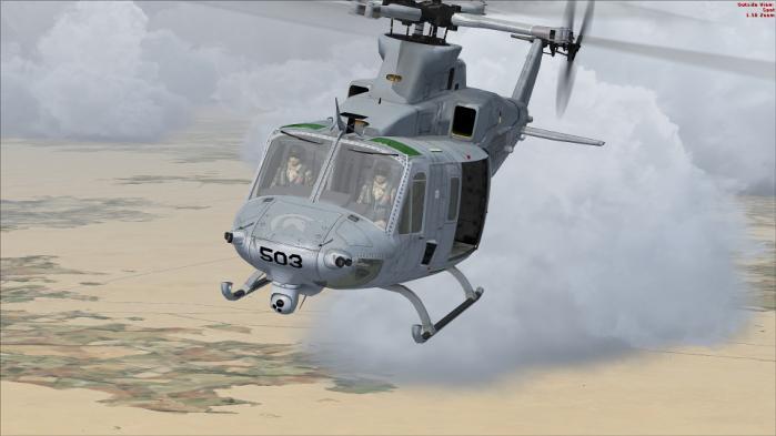 Test of Bell UH-1Y Venom Produced by Area-51 Simulations The Bell UH-1Y Venom is a twin-engine, medium size utility helicopter featuring a four bladed rotor, upgraded avionic and a glass cockpit from