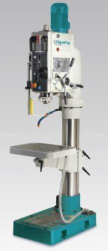 Optional Cross Slide Table Page 22 50 Clausing/Ibarmia Series eared-drive Round Column Drills With Push-button lectromagnetic Clutch utomatic eed Control The series is a rugged built Industrial