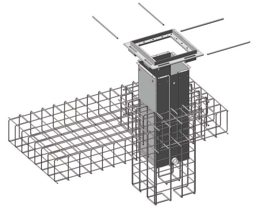 6.2 SECURING THE PIT Once the foundation cage is completed, secure the counter-frame to the pit plate using the