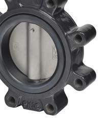 F6 Series 2-Way, HD Butterfly Valve 200 psi (2 to 12 ) and 1 psi (14-30 ) bubble tight shut-off Long stem design allows for 2 insulation Valve face-to-face dimensions comply with API 609 & MSS-SP-67