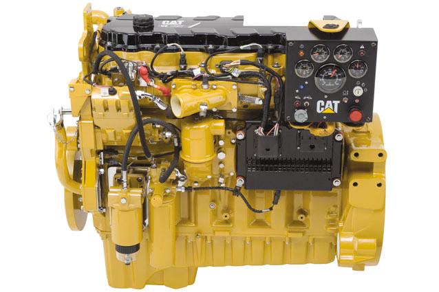 CAT ENGINE SPECIFICATIONS I-6, 4-Stroke-Cycle Diesel Bore...112.0 mm (4.41 in) Stroke...149.0 mm (5.87 in) Displacement... 8.8 L (537.01 in 3 ) Aspiration...Turbocharged Aftercooled Compression Ratio.