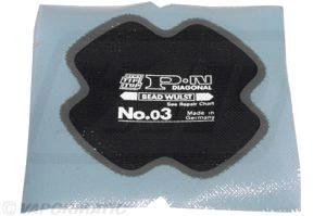 Tyre Cross-ply tyre patch VLD6090 5 Cross Ply tyre patch - 00mm Repair patches for the durable repair of crossply tyres of