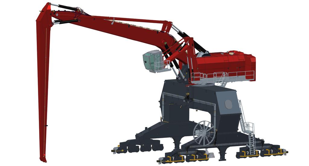 ES MANTSINEN takes hydraulic material handlers to a totally new level. It is designed for bulk loading and unloading with ships up to Panamax size.