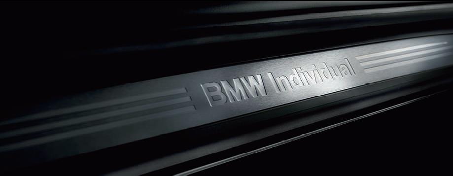 BMW INDIVIDUAL. True exclusivity is defined by the very highest standards: those that each person sets for themselves. BMW Individual enables you to realise these standards in the car you drive.