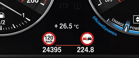Lane Departure Warning detects lane markings and alerts the driver with steering wheel vibration should the vehicle unintentionally deviate from the lane of travel.