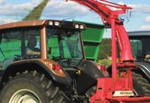 Heavy work implements are usually connected to the rear of the tractor due to the sturdier rear axle, electronically