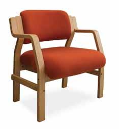 Mid Back Chair / Swivel and Tilt Mechanism / Laminated Wood Arms /